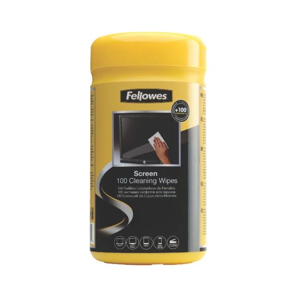 Fellowes 100 Screen Cleaning Wipes