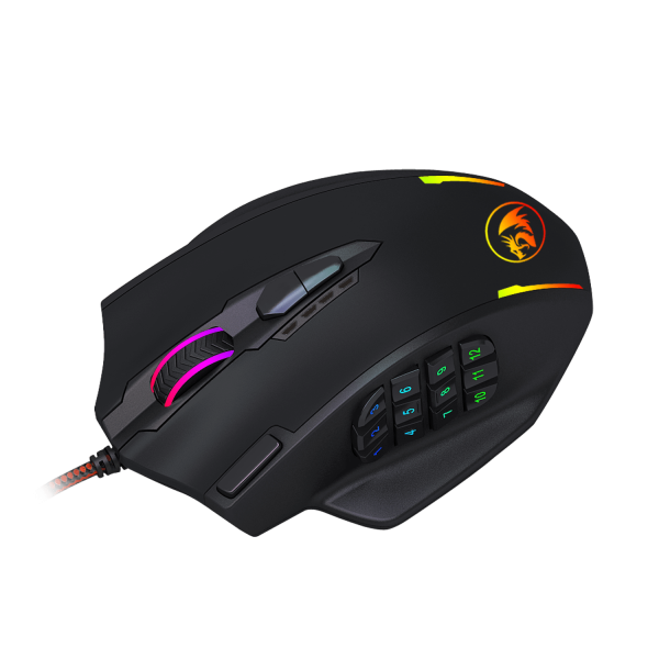 REDRAGON IMPACT 12400DPI MMO Gaming Mouse - Black - Image 5