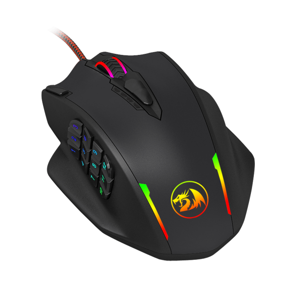 REDRAGON IMPACT 12400DPI MMO Gaming Mouse - Black - Image 6