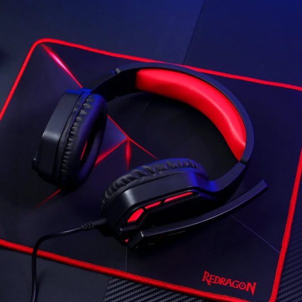 REDRAGON Over-Ear THEMIS Aux Gaming Headset - Black - Image 6