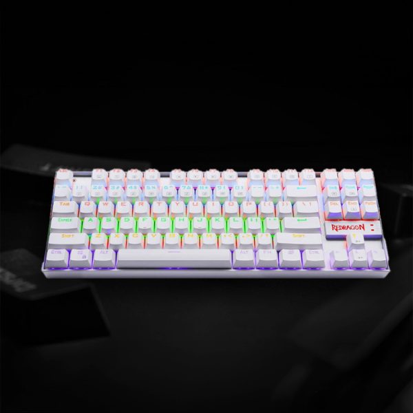 REDRAGON KUMARA Mechanical 87 Key|RGB Backlit Gaming Keyboard - White - Image 6