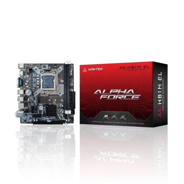 Arktek Intel H81 Intel Socket LGA1150 micro ATX Motherboard