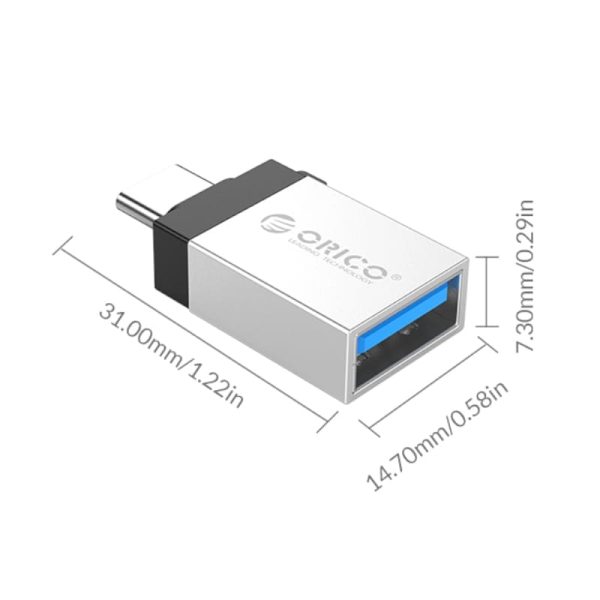 ORICO Type C to USB 3.0 Adaptor - Silver - Image 3