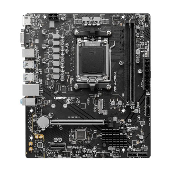 MSI A620M-E PRO AMD AM5 MATX Gaming Motherboard - Image 2