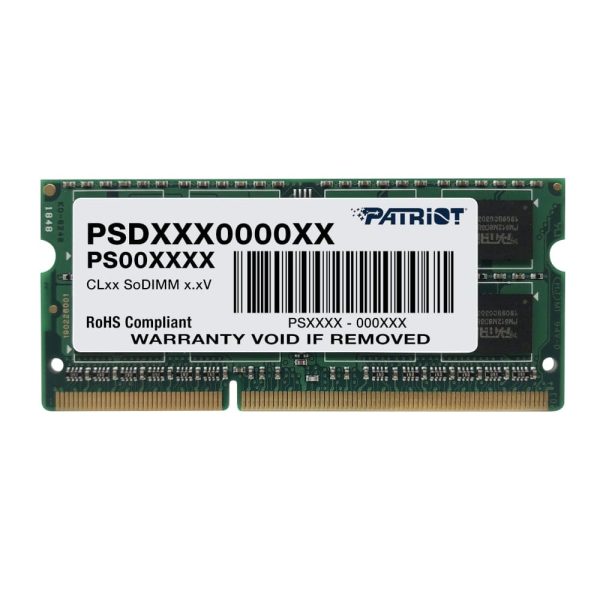 4GB Patriot Signature Line 1600MHz DDR3 Dual Rank SODIMM Notebook Memory